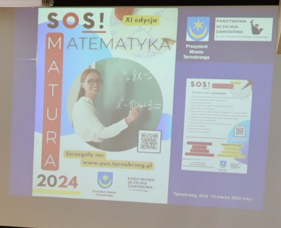 Zdjęcia przedstawia plakat XI edycji SOS MATURA 2024