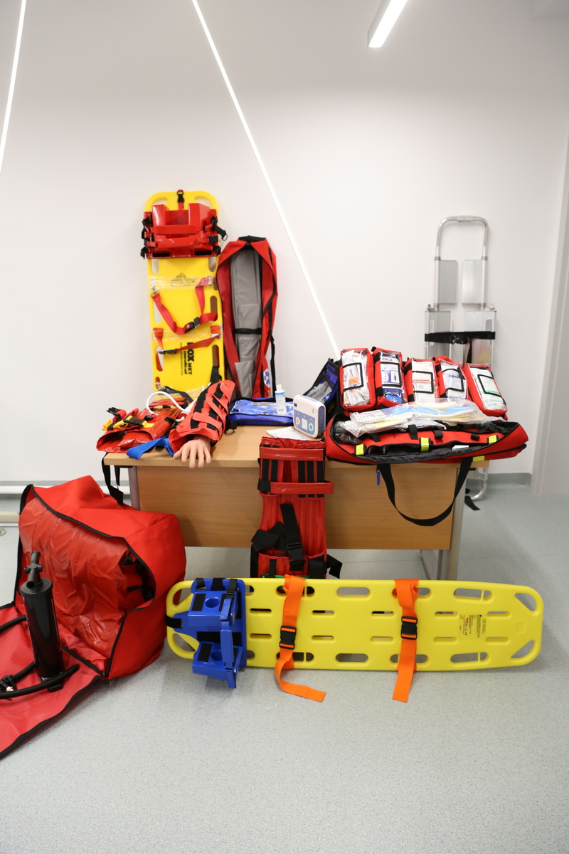 The pictures show the equipment purchased as a donation