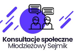 grafika przedstawia logo konsultacji społecznych